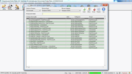 Software Para Gerenciar Studio De Pilates V1.0 - Fpqsystem