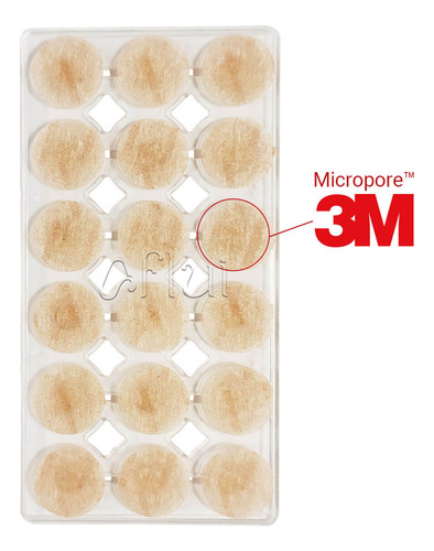 Stiper Pads Auricular 18 Pastilhas De Silício Com Micropore