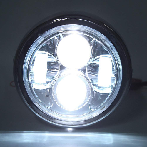 Faro Redondo Estilo Retro Para Motocicleta Cg125 Gn125