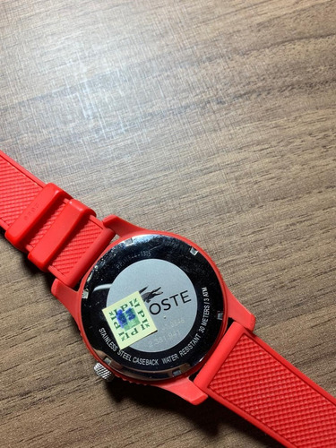 Relógio Lacoste Masculino Borracha Vermelho