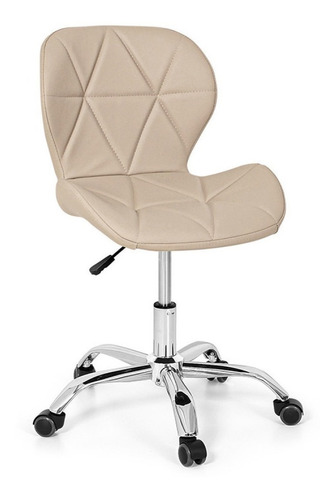 Cadeira de escritório Império Brazil Business Slim ergonômica  nude com estofado de couro sintético