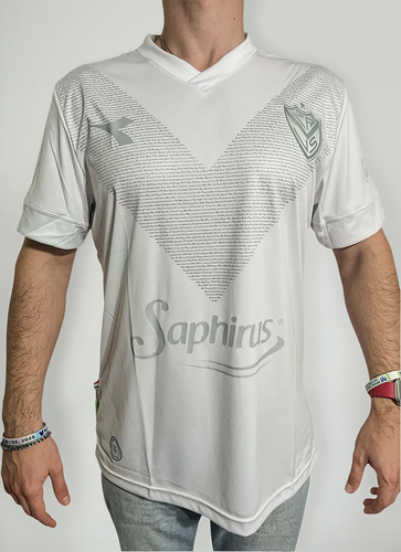Camiseta Diadora Vélez Sarsfield Tercera Blanca Campeon 2024