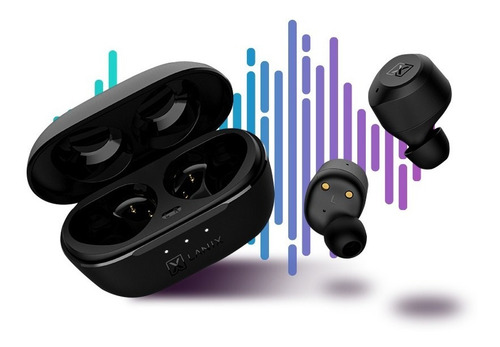 Audífono Bluetooth Lanix Lxw1 Negro Bluetooth 5.0 111 /vc