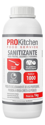 Sanitizante Frutas E Verduras Prokitchen 1kg Germinicida