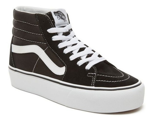 Imagen 2 de 7 de Zapatillas Vans Mod Sk8 Plataforma Negra Blanco!!! 2019