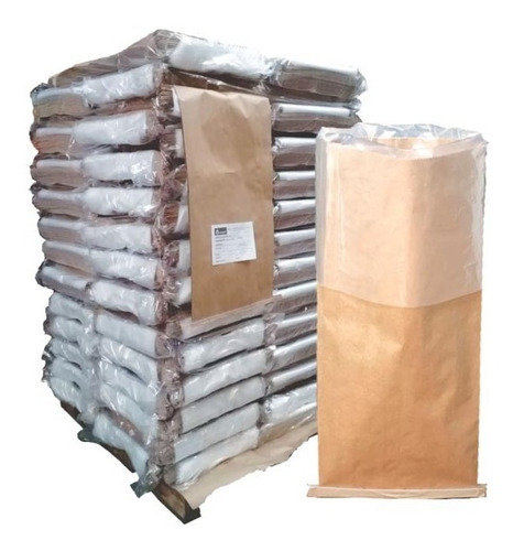 Bolsa Papel Kraft Industrial F.cosido C/pol.25kg  X 100u