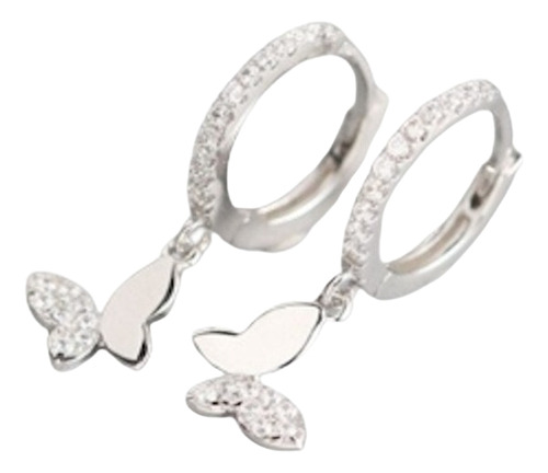 Aros Mariposa Strass Zircon Brillo Fiesta Mariposas