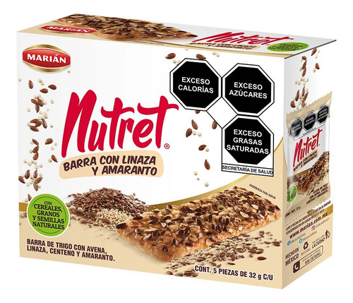Barras Con Linaza Y Amaranto Marian Nutret 160 G