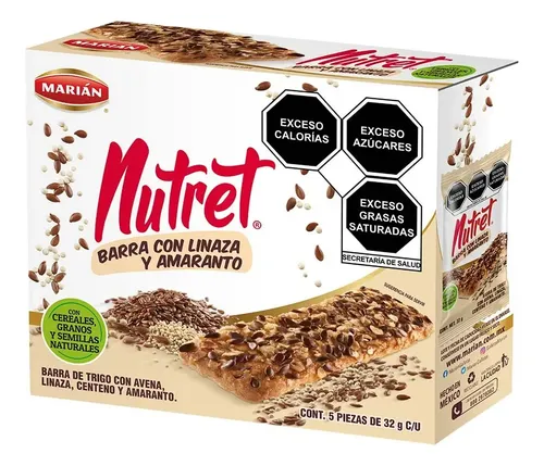 Barras Con Linaza Y Amaranto Marian Nutret 160 G | MercadoLibre