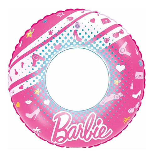 Barbie Aro Salvavidas Flotador Inflable Playa Y Piscina