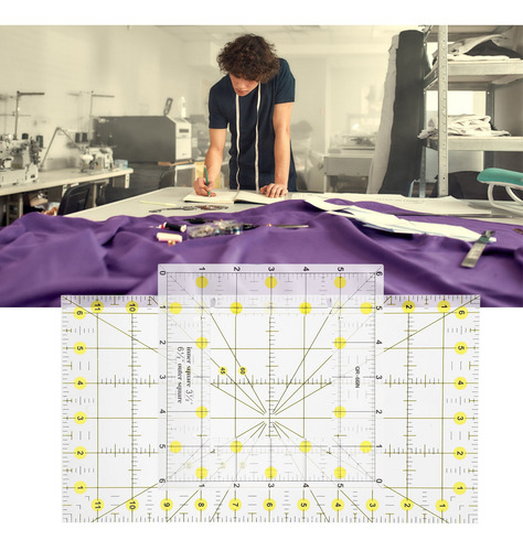 Quilt Templates Ing Regla Dibujo Costura Rectangular