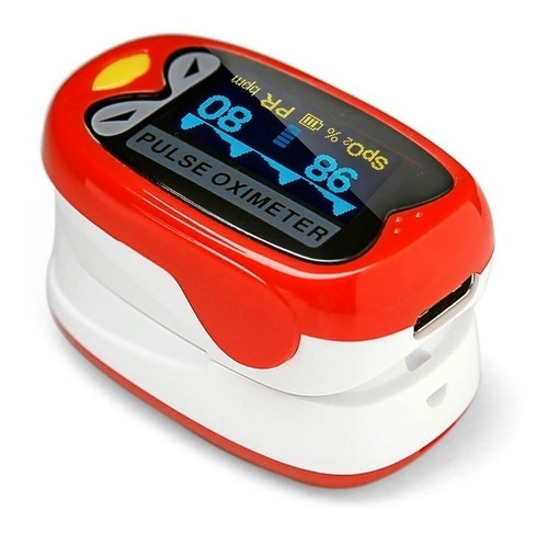 Oxímetro de pulso para dedo Yonker K1 rojo/blanco