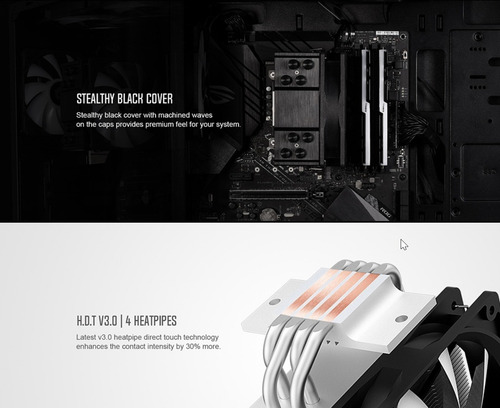 Cooler Cpu Id-cooling Se-214-xt Argb Pwm Sincronizable
