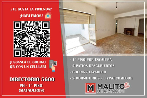 Venta Departamento Tipo Casa 3 Ambientes Con Patio En Mataderos