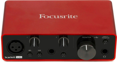 Interfaz De Grabación Placa Usb Focusrite Scarlett Solo 3 Gn