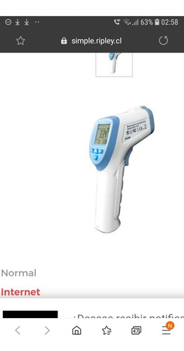 Termómetro Digital Infrarrojo Sin Tocar Preciso. Coronavirus