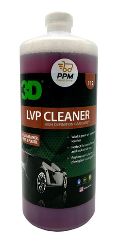 Imagen 1 de 2 de 3d Lvp Cleaner Limpiador De Piel Vinil Plástico 32oz (946ml)