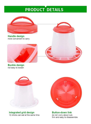 Kit De Comedero Y Bebedero Para Pollitos Para Aves De Corral