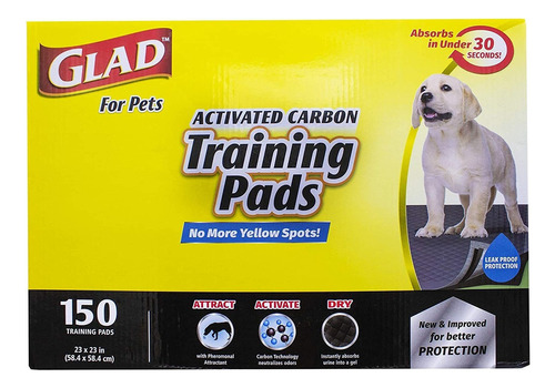 Glad For Pets Almohadillas De Carbon Negro Para Cachorros