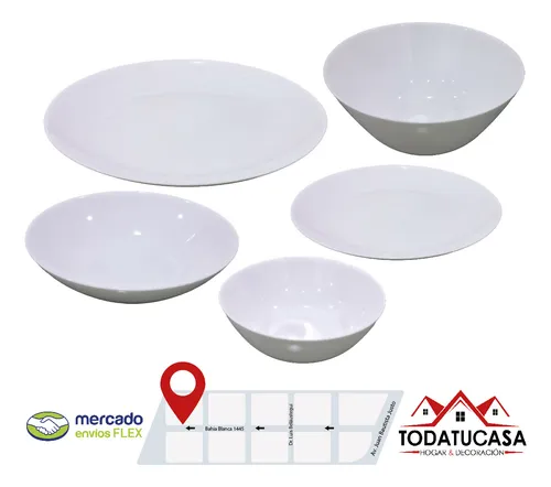 Vajilla Blanca De Opalina X Set De 25 Piezas Milán