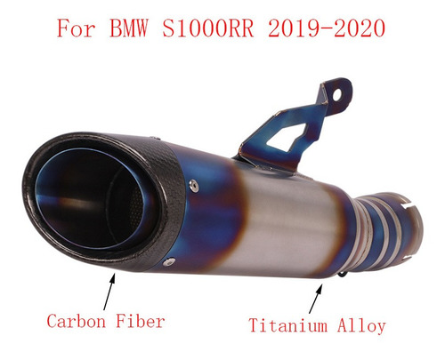 Para Bmw S1000rr 2019 2020 Titanium Tubo De Escape De La