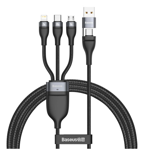 Cable 3 En 2 Usb A / Usb C A Lightning / Micro / Usb C 100w 