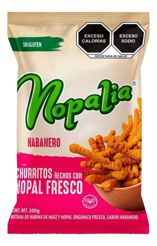 3 Pack Churrito De Nopal Habanero Nopalia 200