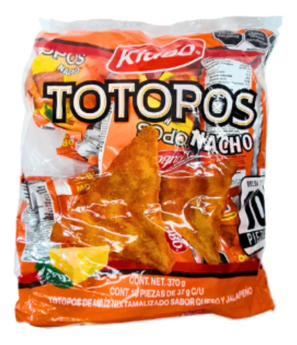 Totopo Nachos 10 Pz De 40 Gr C/u