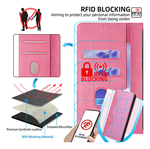 Funda Tipo Cartera Para La Serie Zte, Funda Tipo Libro De Piel Sintética Con Tapa Para Tarjetas Y Funda Delgada Con Función Atril
