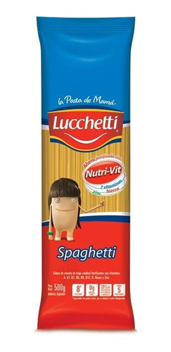 Pack X 20 Unid Fideos  Spaghetti 500 Gr Lucchetti