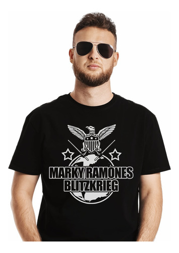 Polera Marky Ramone Blitzkrieg Logo Punk Impresión Directa