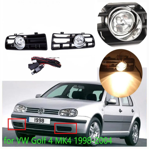 Faros De Niebla Golf A4 1998 Al 2005 Kit Completo Cableado