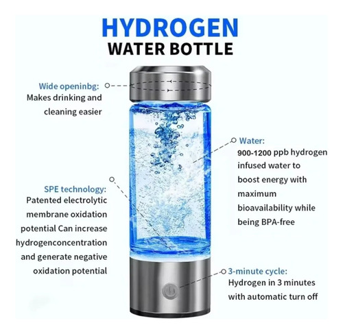 Botella De Agua Generadora De Hidrógeno