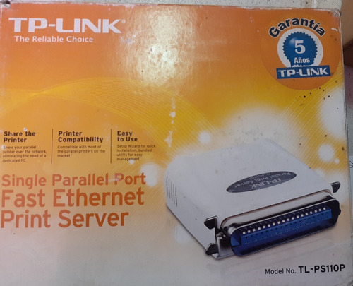 Imagen 1 de 6 de Servidor De Impresión Paralelo De Ethernet Tplink Tlps110p