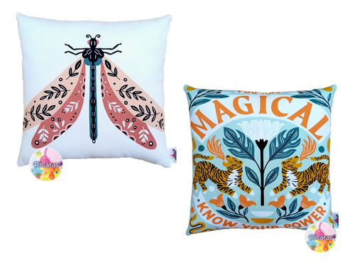 Pack 10 Almohadones Cosmic Vibes Yoga Astrologia Reiki Const