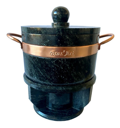 Kit Fondue 37 Cm+02 Fondue De Pedra Sabão 1,5 L+ 6gar+6tigel