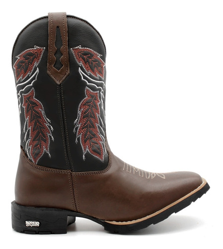 Bota Texana Country Masculina Em Couro Lançamento Promoção