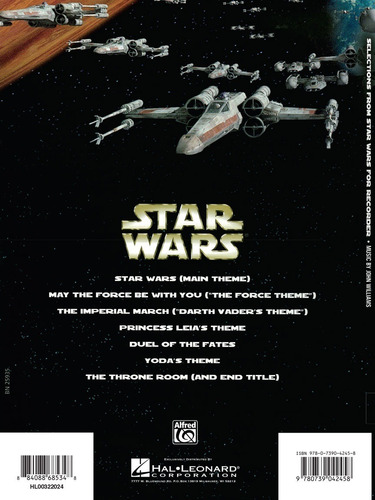 Selections From Star Wars For Recorder: Easy Recorder Songbo