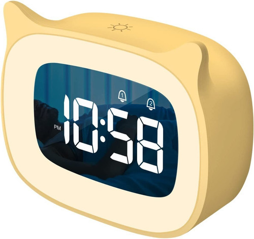 Reloj Despertador Con Luz Nocturna, Lindo Reloj Digital Con