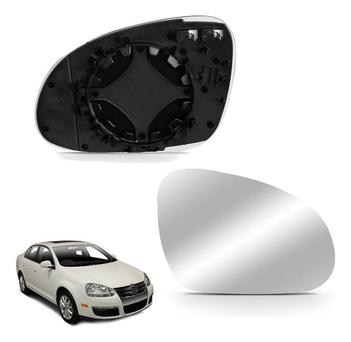 Lente Com Base Retrovisor Jetta 2006 2007 2008 2009 2010 L/d