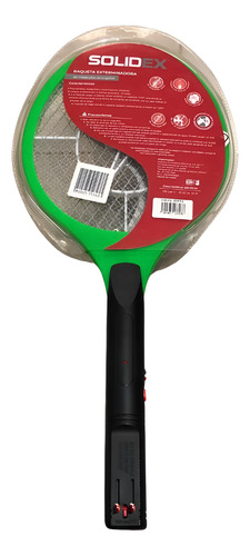 Raqueta Eléctrica Para Insectos Recargable Solidex 100-240 V Diferentes Colores