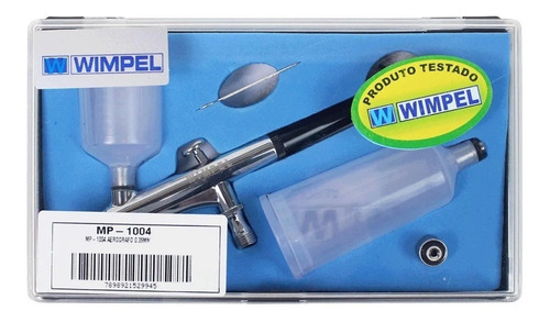 Imagem 3 de 4 de Aerografo Dupla Ação Mp-1004 0,35mm C/ 02 Canecas Wimpel D
