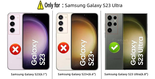 Funda Para Galaxy S23 Ultra Uso Rudo Carcasa+hidrogel Mica Negro Samsung Galaxy S23 Ultra