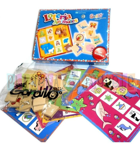 Juego De Loteria Animales Piezas De Madera Gordillo
