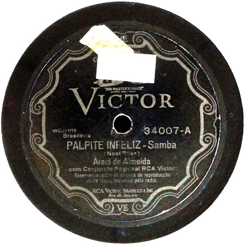 78 Rpm Aracy De Almeida 1935 Selo Victor 34007