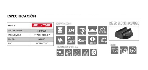 Rodillo Entrenador Elite Direto Xr-t