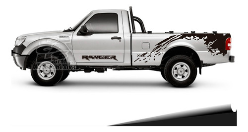 Calco Ford Ranger Cabina Simple 2001 - 2011 Raptor Laterales