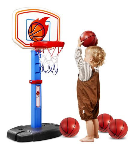 Set De Juego Arcade De Baloncesto Joyin Toddler Con 4 Pelota