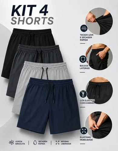 "Imperdível: 4 Shorts Masculinos por R$39,98! 🏋️"