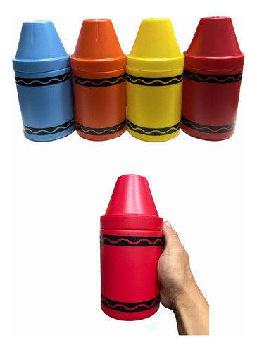 15 Vaso Mini Forma De Lapizcrayola, Dulcero, Crayonchelita